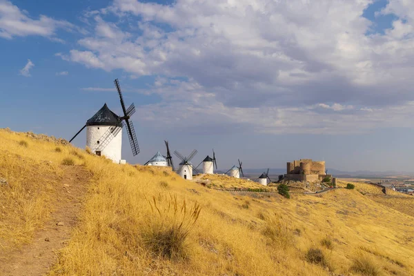 Windmills Castle Consuegra Castilla Mancha Spain — Fotografia de Stock