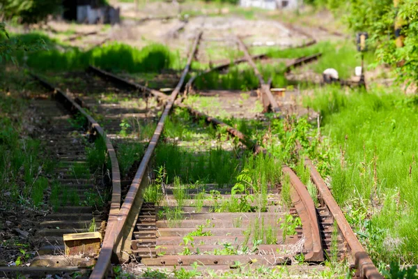 Demiryolu Eski Raylarda — Stok fotoğraf