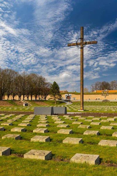 Pequena Fortaleza Memorial Vítimas Segunda Guerra Mundial Terezin Boêmia Norte — Fotografia de Stock