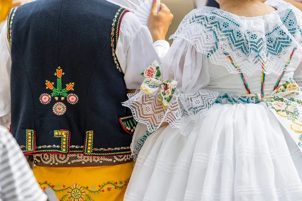 Halk Kostümü Ayrıntıları Rakvice Güney Moravya Çek Cumhuriyeti — Stok fotoğraf