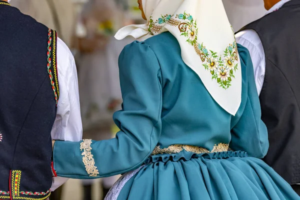 Halk Kostümü Ayrıntıları Rakvice Güney Moravya Çek Cumhuriyeti — Stok fotoğraf