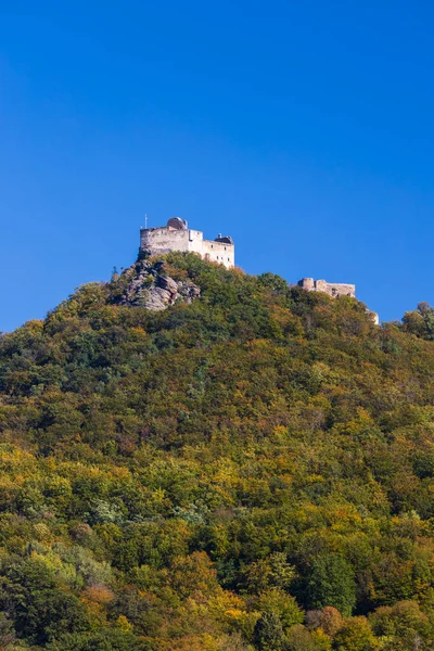 Rovine Del Castello Aggstein Burgruine Aggstein Wachau Sito Unesco Bassa — Foto Stock