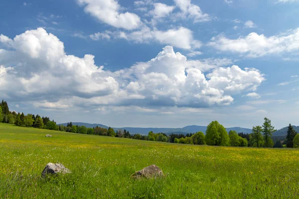 チェコ国立公園モドラヴァ近くの典型的な風景 Sumava — ストック写真