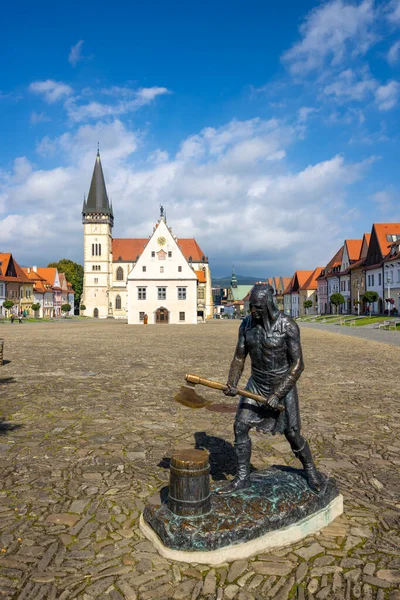 Medieval Historical Square Bardejov Unesco Site Slovakia — Foto de Stock