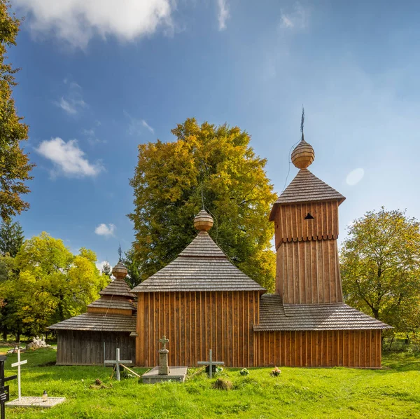 Усі Святі Дерев Яні Церкви Нижня Поліанка Словаччина — стокове фото