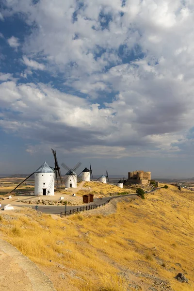 Windmills Castle Consuegra Castilla Mancha Spain — Stock fotografie