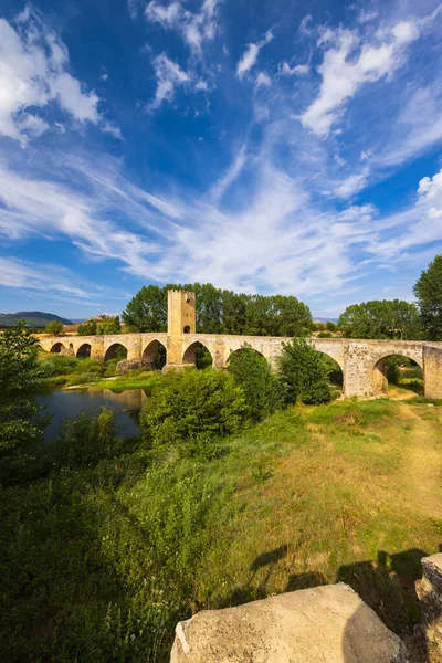 Stone Bridge Ebro River Frias Burgos Province Castilla Leon Spain — Stock Photo, Image