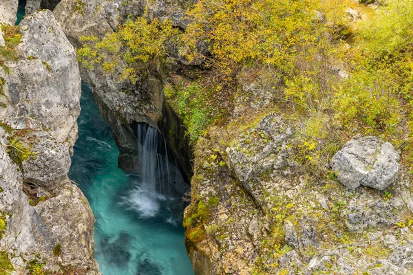 Great Soca Gorge Velika Korita Soce Εθνικό Πάρκο Triglavski Σλοβενία — Φωτογραφία Αρχείου