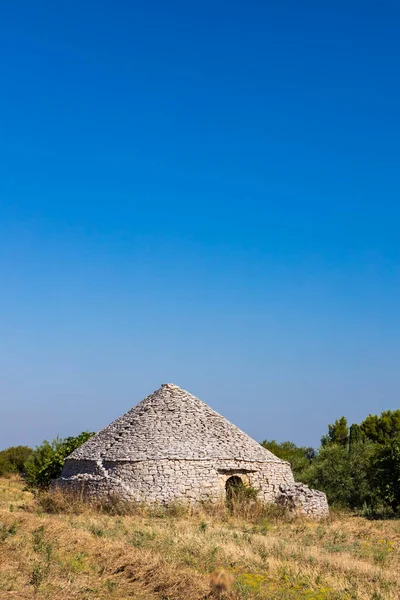 Trulli Τυπικά Σπίτια Κοντά Στο Castel Del Monte Περιοχή Apulia — Φωτογραφία Αρχείου