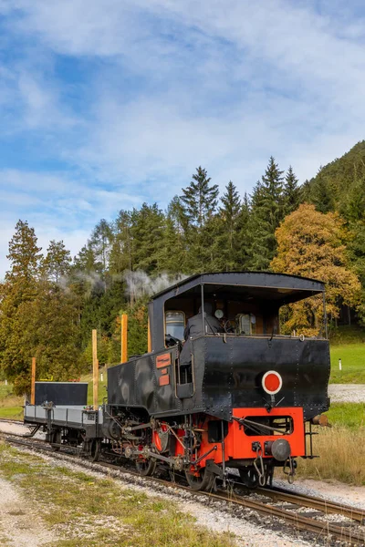 奥地利蒂罗Achensee湖铁路历史蒸汽机车 — 图库照片