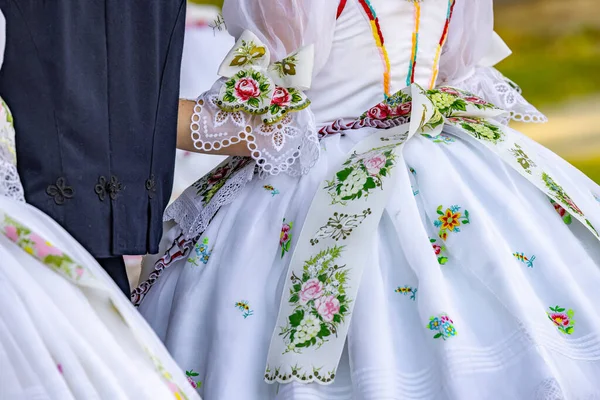 Detail Folk Costumes Rakvice Southern Moravia Czech Republic — Stock Photo, Image