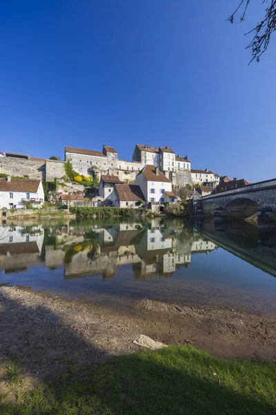 Typical Small Town Pesmes River Orgon Haute Saone France — Stok fotoğraf