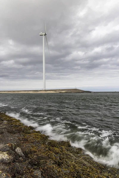 Wind Turbine Edge National Park Oosterschelde Domburg Vrouwenpolder Netherlands — Stock Photo, Image