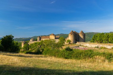 Chateau de Berze-le-Chatel kalesi, Saone-et-Loire kalkışı, Burgundy, Fransa