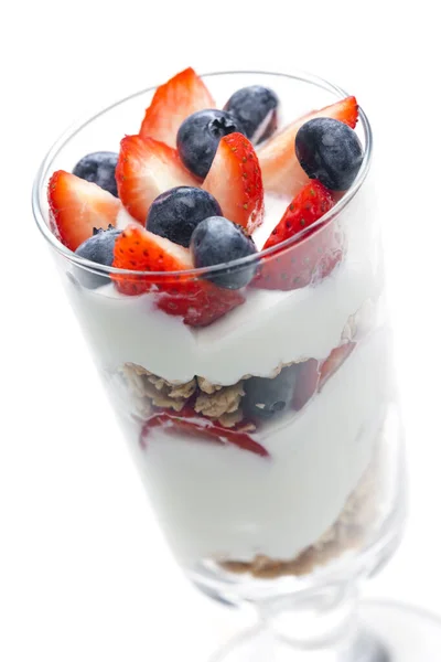 Muesli White Yogurt Fruit — Stock Photo, Image