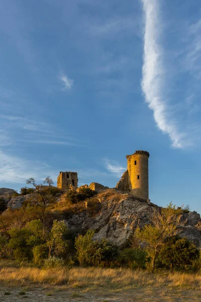 Chateauneuf Pape Yakınlarındaki Chateau Hers Harabeleri Provence Fransa — Stok fotoğraf
