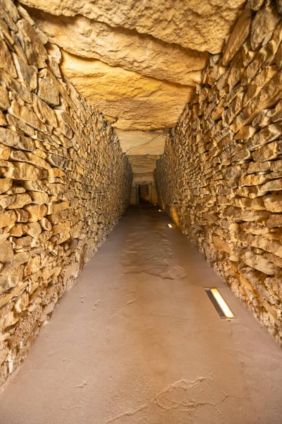 Interior Dolmen Romeral Sitio Unesco Antequera España — Foto de Stock