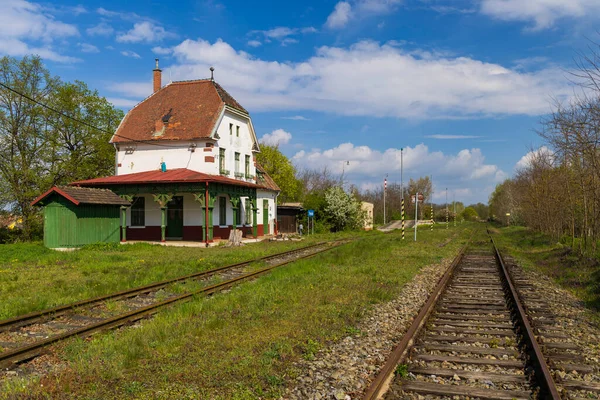 Gamla Järnvägsstationen Hevlin Södra Mähren Tjeckien — Stockfoto