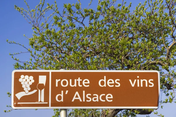 Wine Road Colmar Alsace France — стоковое фото