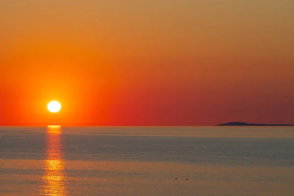 Pôr Sol Verão Sobre Mar — Fotografia de Stock