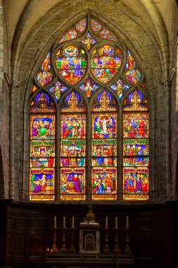 interior of Saint-Just church in Arbois, department Jura, Franche-Comte, France