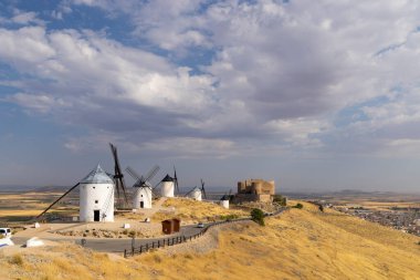 windmills and castle of Consuegra, Castilla La Mancha, Spain