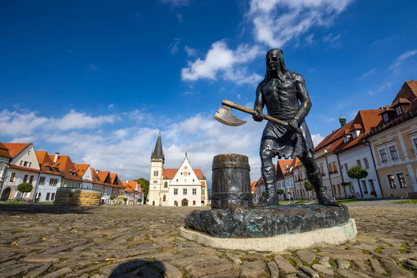Medieval Historical Square Bardejov Unesco Site Slovakia — Stock Photo, Image