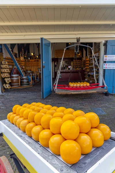 Detail Edam Cheeses Town Cheese Market Edam North Holland Netherlands — Stock Photo, Image