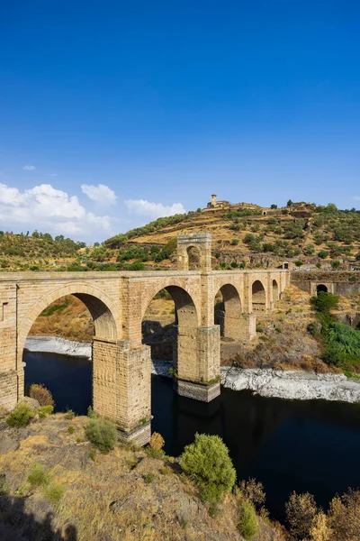 Alcantara Bridge Puente Alcantara Roman Bridge Alcantara Extremadura Spain — Stock Photo, Image