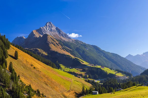 Paisagens Perto Kalbelesee Hochtann Mountain Pass Warth Vorarlberg Áustria — Fotografia de Stock