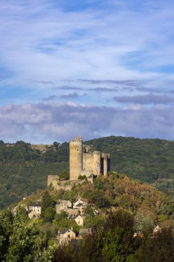 Chateau de Najac, Aveyron, Güney Fransa