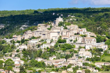 village of Simiane-la-Rotonde,  Alpes-de-Haute-Provence, France clipart
