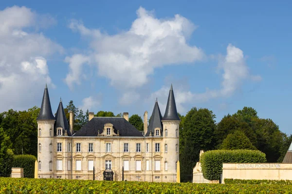 Chateau Pichon Longueville Baron Medoc Francie — Stock fotografie
