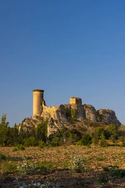 Chateau Lhers Ruins Chateauneuf Pape Provence France — Fotografia de Stock