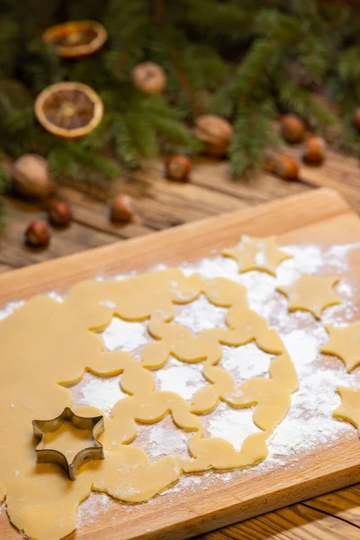 Fazer Dos Biscoitos Natal — Fotografia de Stock