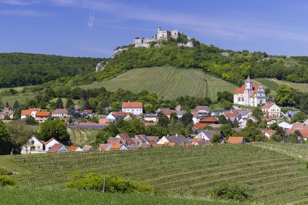 Falkenstein Ruins Town Vineyard Lower Austria Austria — Stock Photo, Image