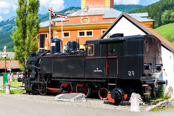 奥地利施蒂里亚Vordernberg设有蒸汽机的铁路博物馆 — 图库照片