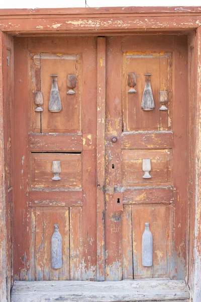 Старые Двери Винные Погреба Villanykovesd Венгрия — стоковое фото