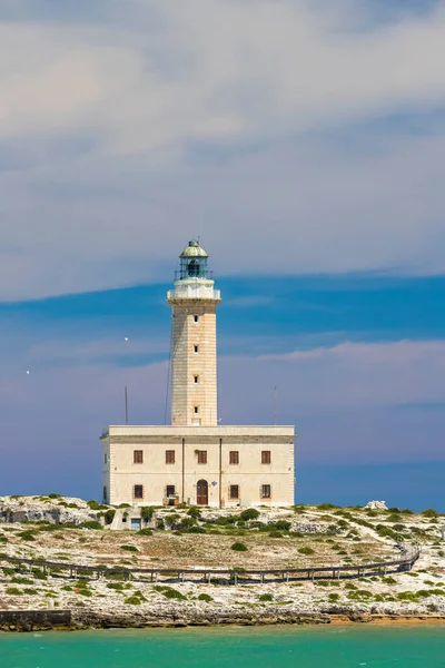 Talya Nın Vieste Apulia Bölgesindeki Deniz Feneri — Stok fotoğraf