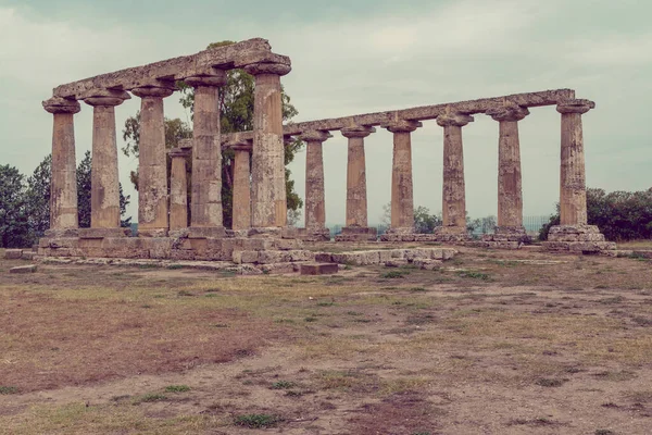 Tempel Der Hera Aus Dem Jahrhundert Chr Archäologische Stätte Bei — Stockfoto