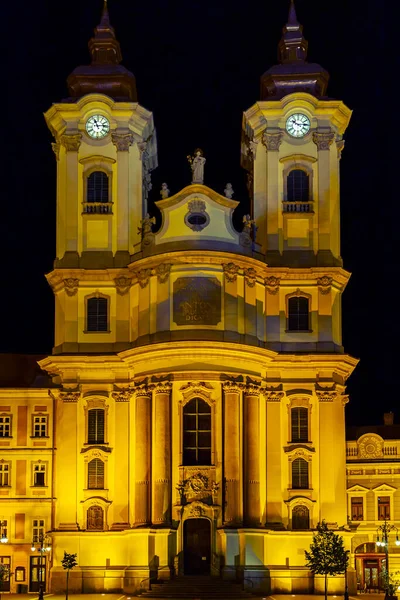 Нічний Час Еґер Угорщині — стокове фото