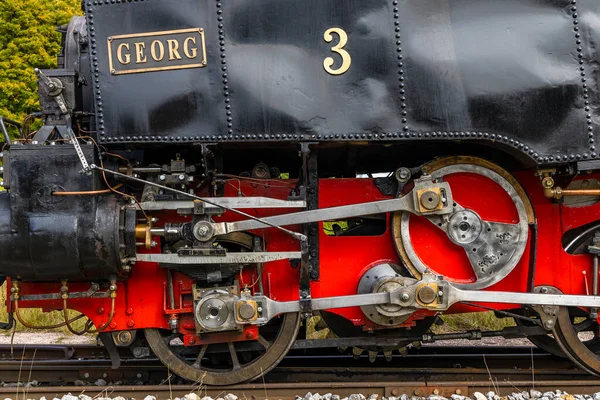 歴史的な蒸気機関車 アヘンゼー湖鉄道 Tiro オーストリア — ストック写真