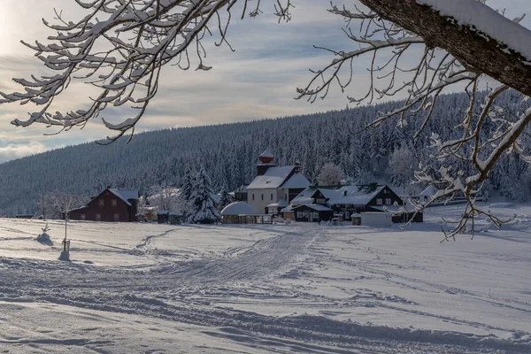 Winterlandschaft Rund Mala Upa Riesengebirge Krkonose Nordböhmen Tschechien — Stockfoto