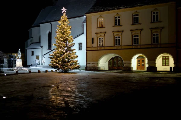 Karácsonyi Időpont Nove Mesto Nad Metuji Csehország — Stock Fotó