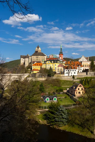 Loket Κάστρο Και Παλιά Πόλη Δυτική Βοημία Τσεχική Δημοκρατία — Φωτογραφία Αρχείου