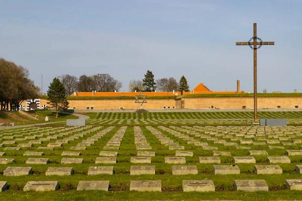 Liten Fästning Och Minnesmärke Över Offer Andra Världskriget Terezin Norra — Stockfoto
