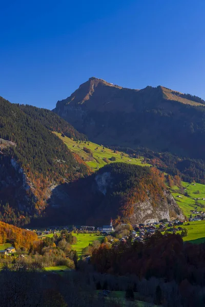 Typická Krajina Poblíž Damis Bregenzer Wald Okres Bregenz Vorarlberg Rakousko — Stock fotografie