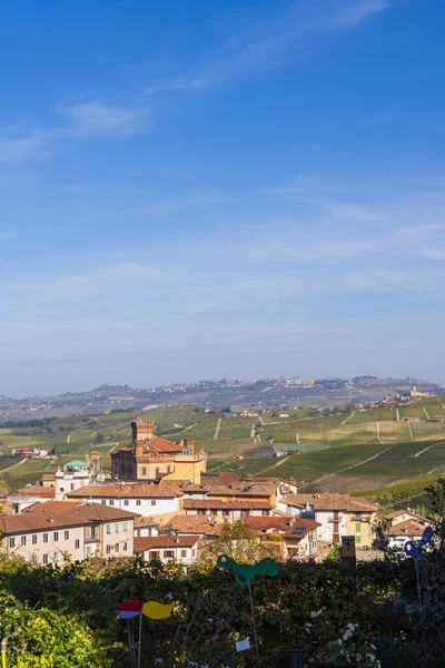 Zamek Miasto Winnicą Barolo Obwód Langhe Piemont Włochy — Zdjęcie stockowe