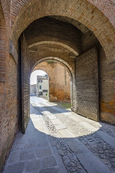 Antigas Muralhas Montagnana Província Padova Veneto Itália — Fotografia de Stock