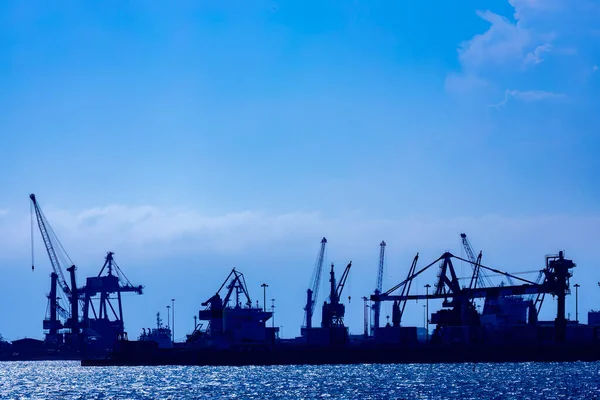 Kikötői Ipari Övezet Taranto Apulia Olaszország — Stock Fotó